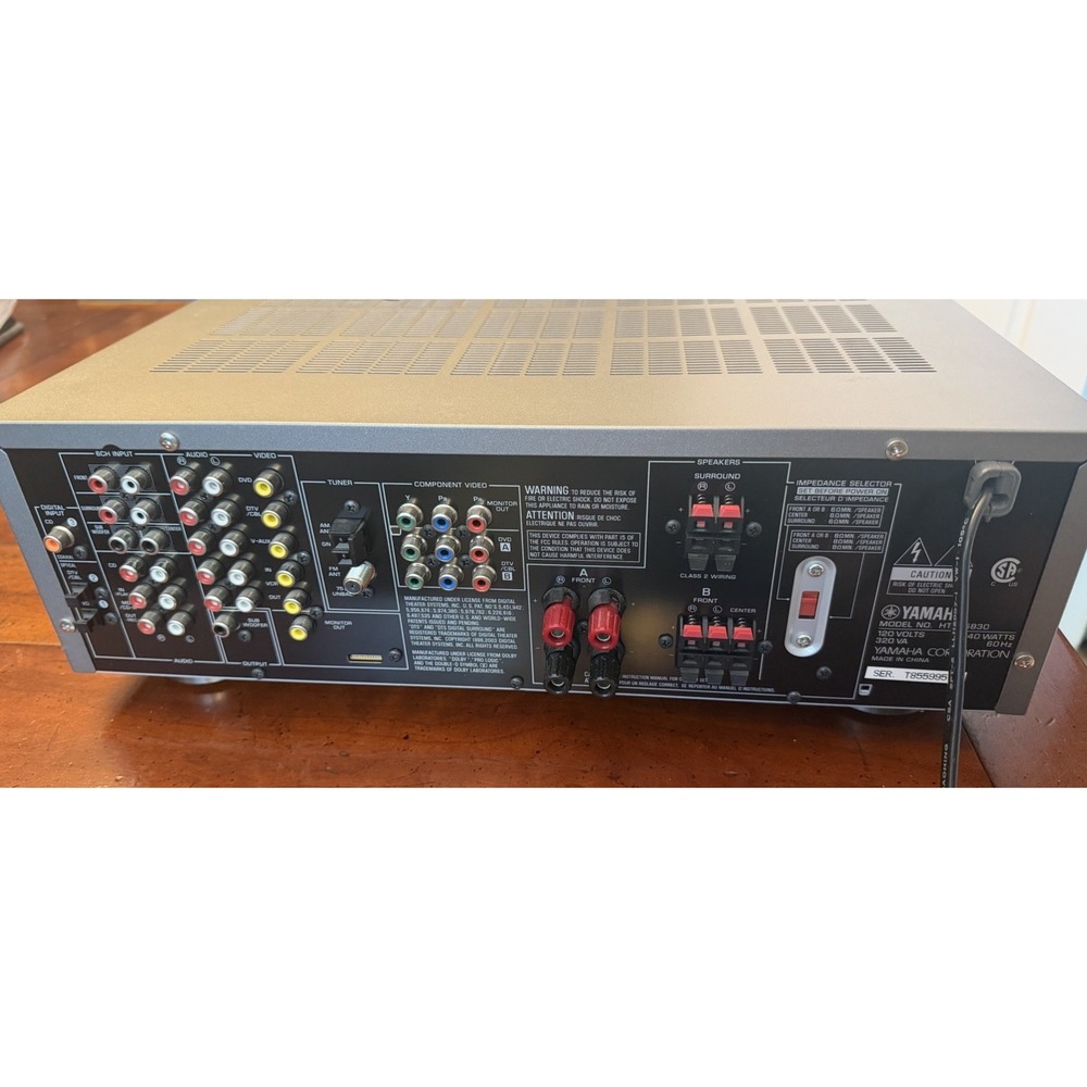 Yamaha HTR-5830 5.1 CH AV Home Theater Receiver Silver w/ Original Manual - Picture 2 of 5